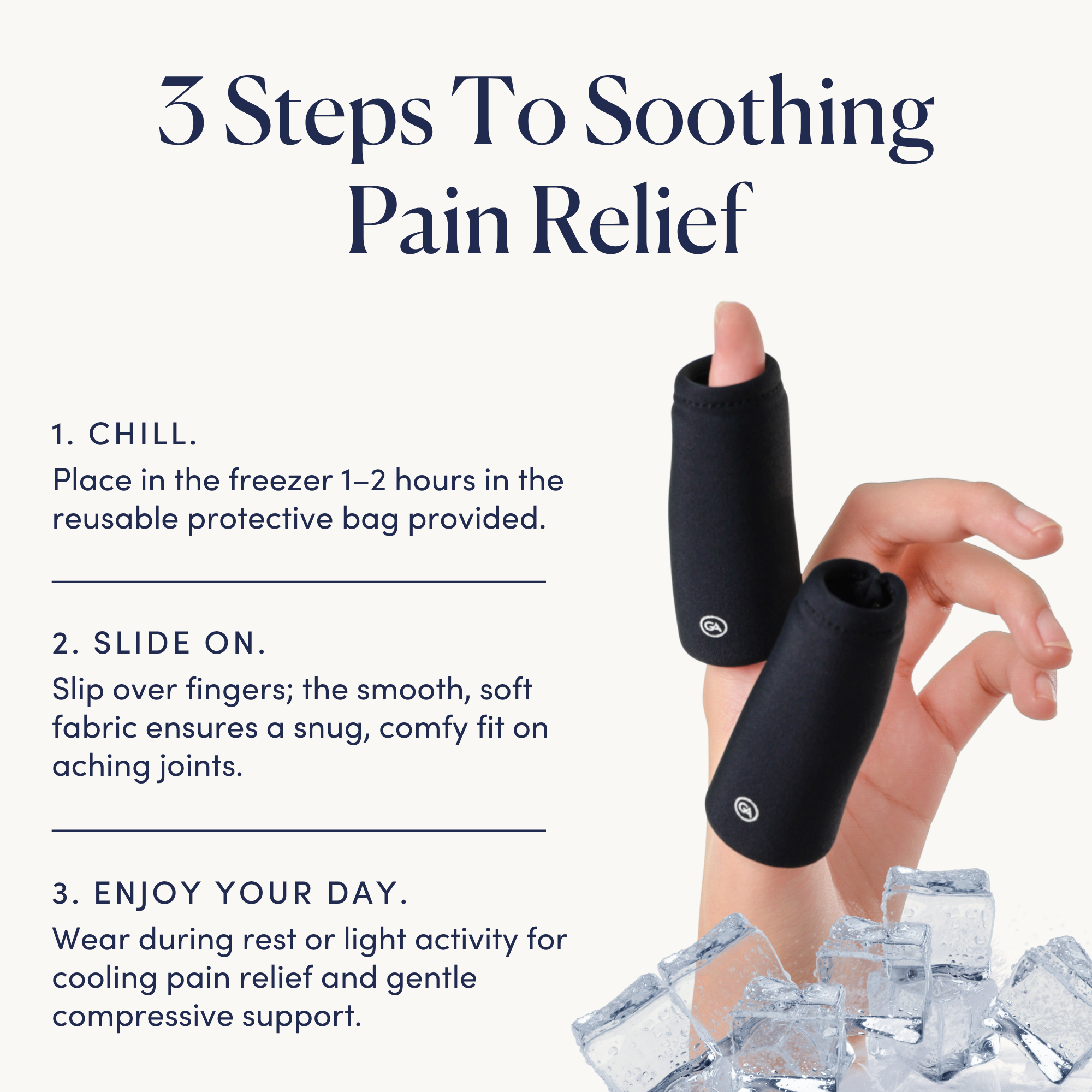 Cooling Compression Sleeve For Fingers