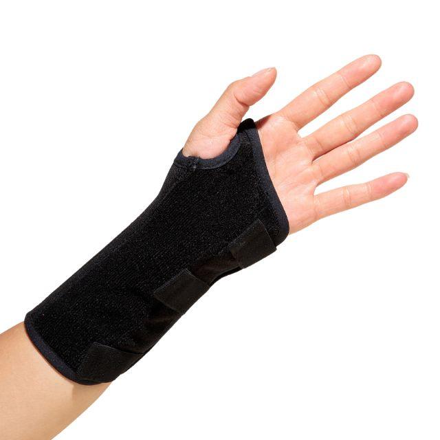 Black wrist brace for carpal tunnel syndrome