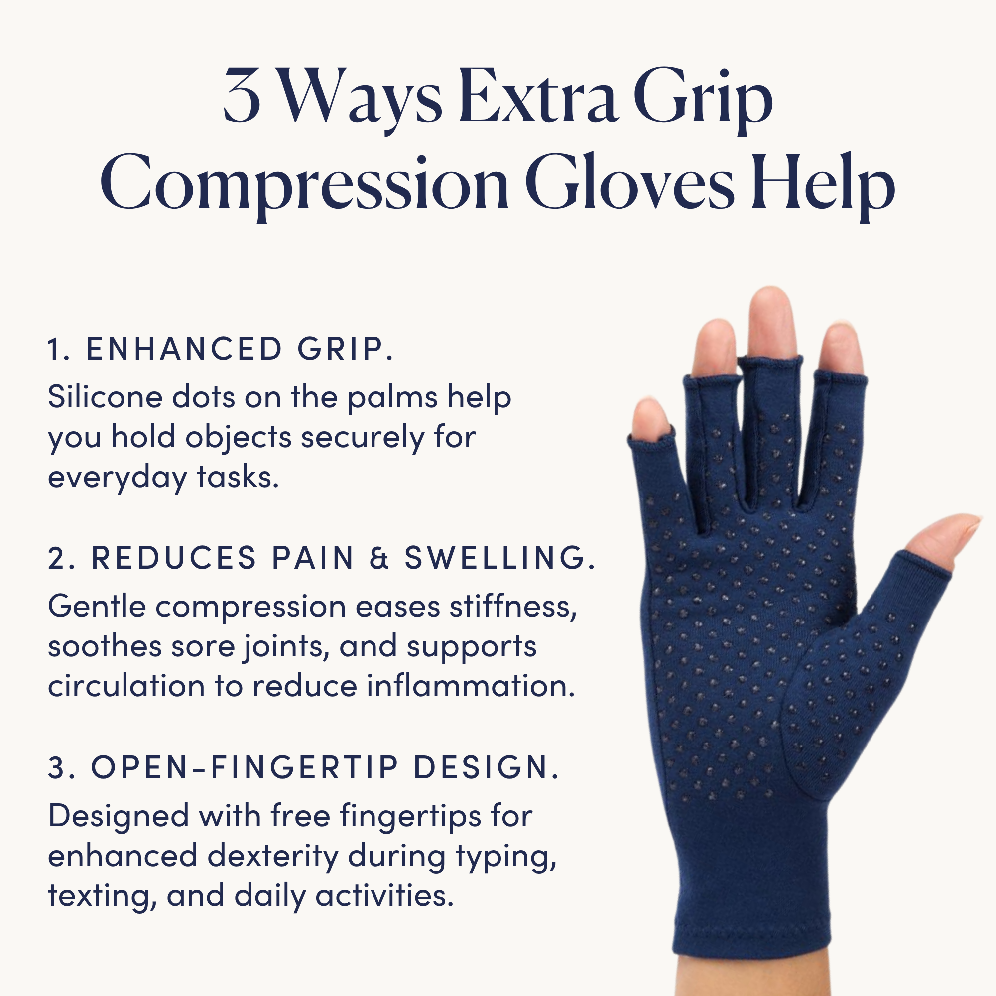 Compression Gloves: Relief From Arthritis - Extra Grip
