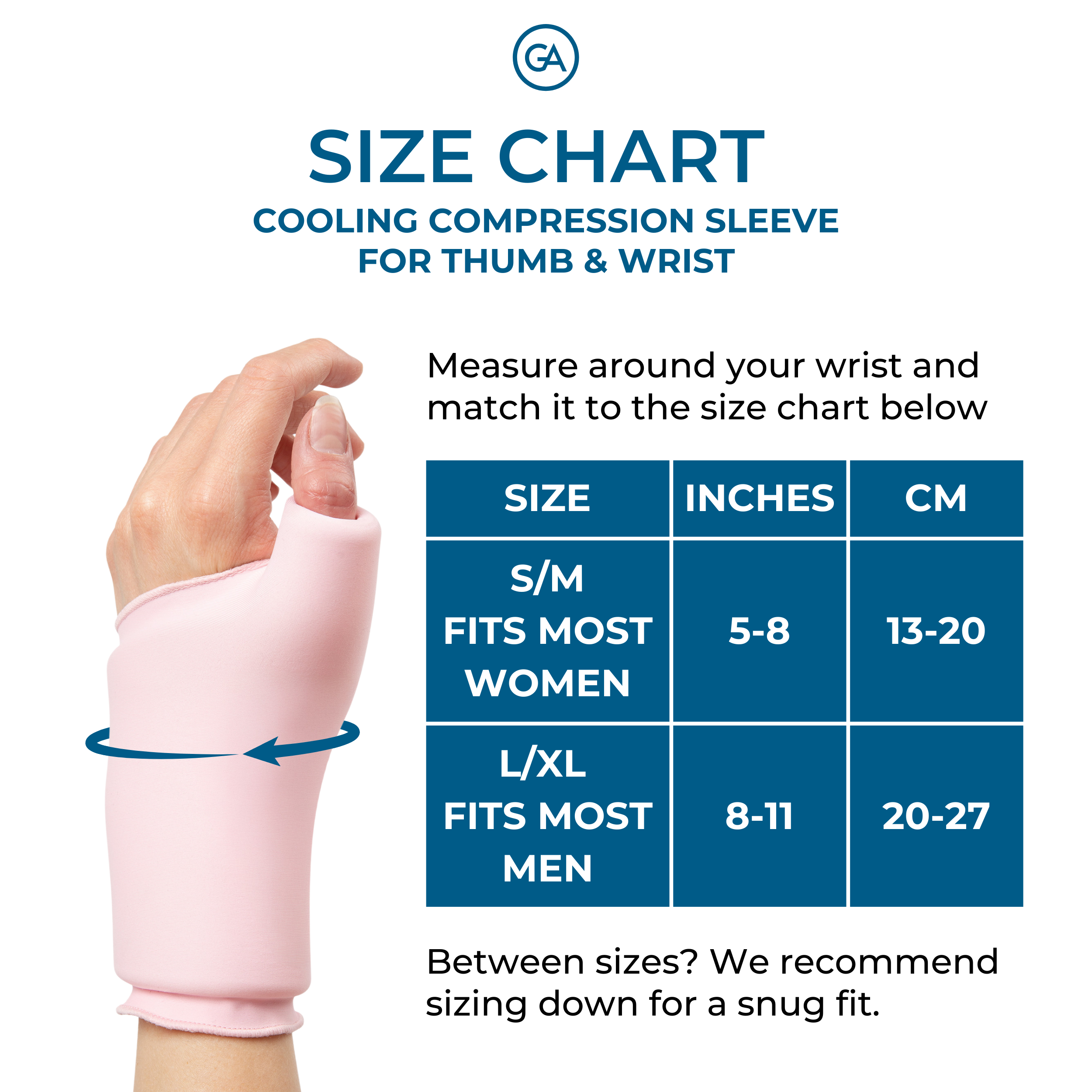 Cooling Compression Sleeve For Thumb & Wrist