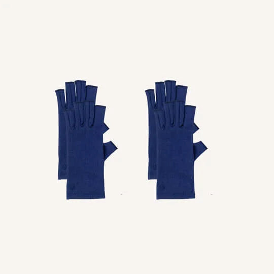marine blue compression gloves two pack