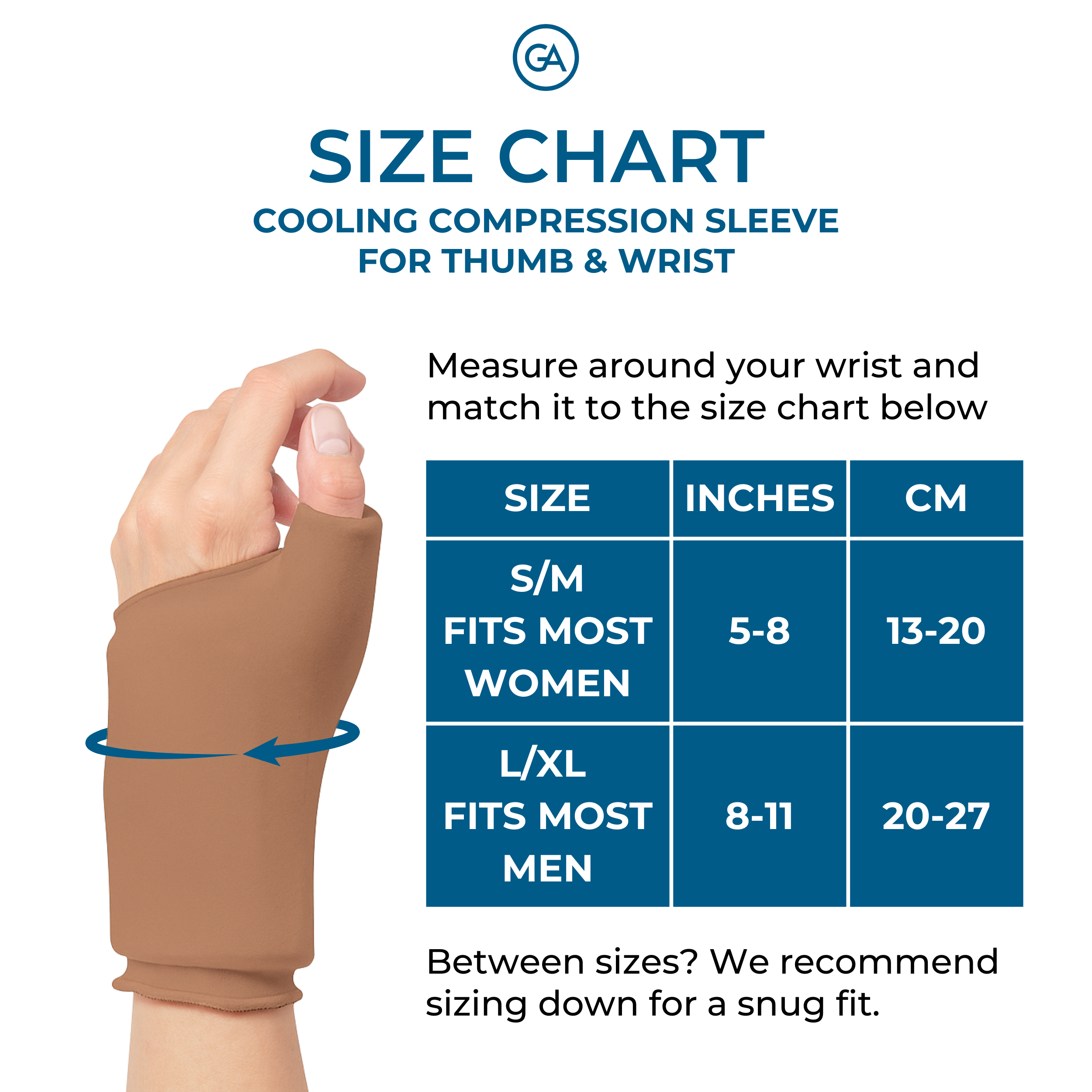 Cooling Compression Sleeve For Thumb and Wrist