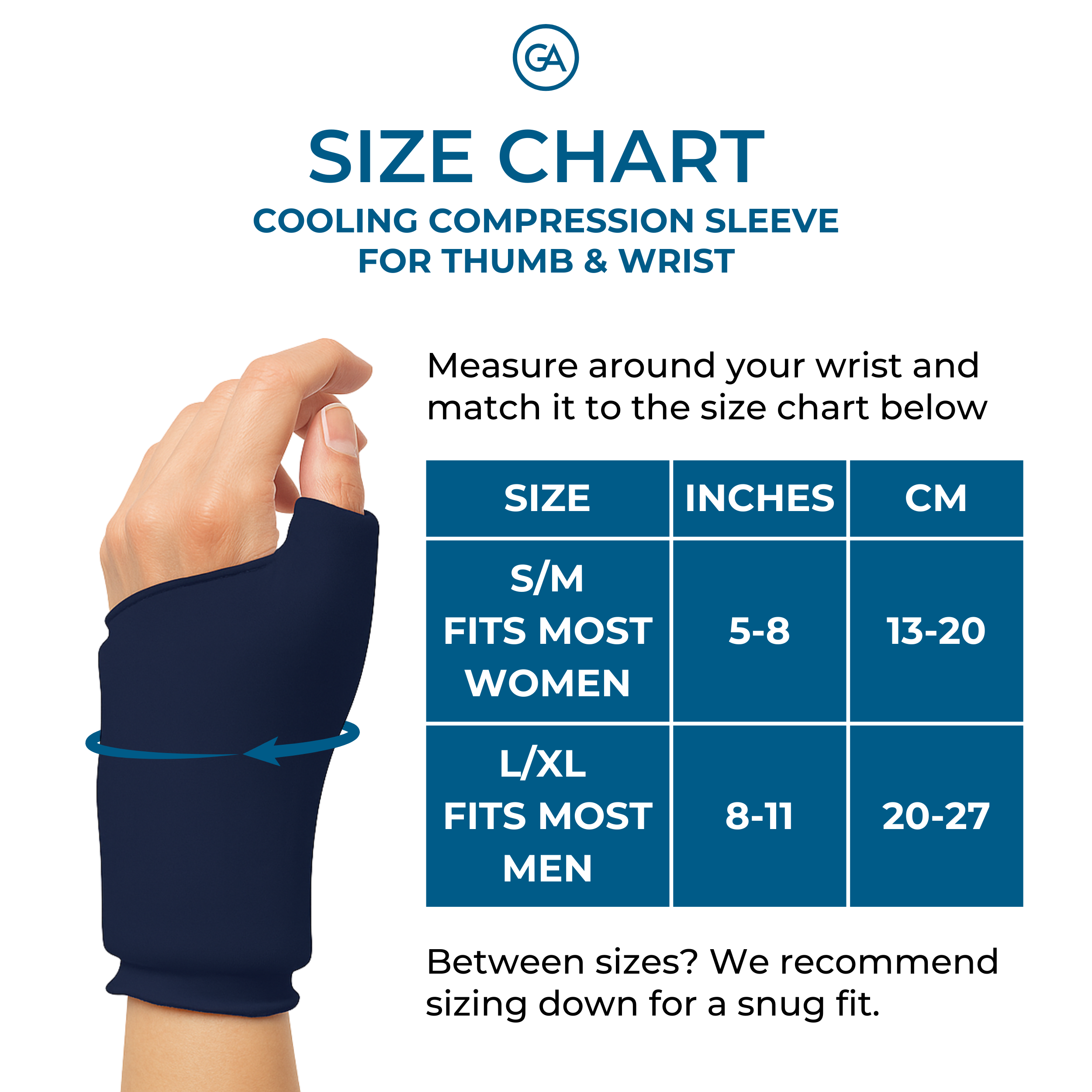 Cooling Compression Sleeve For Thumb and Wrist