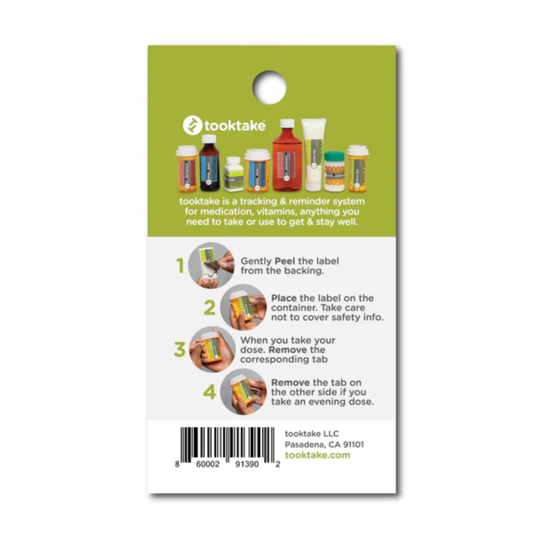 TookTake Dosage Reminder Labels