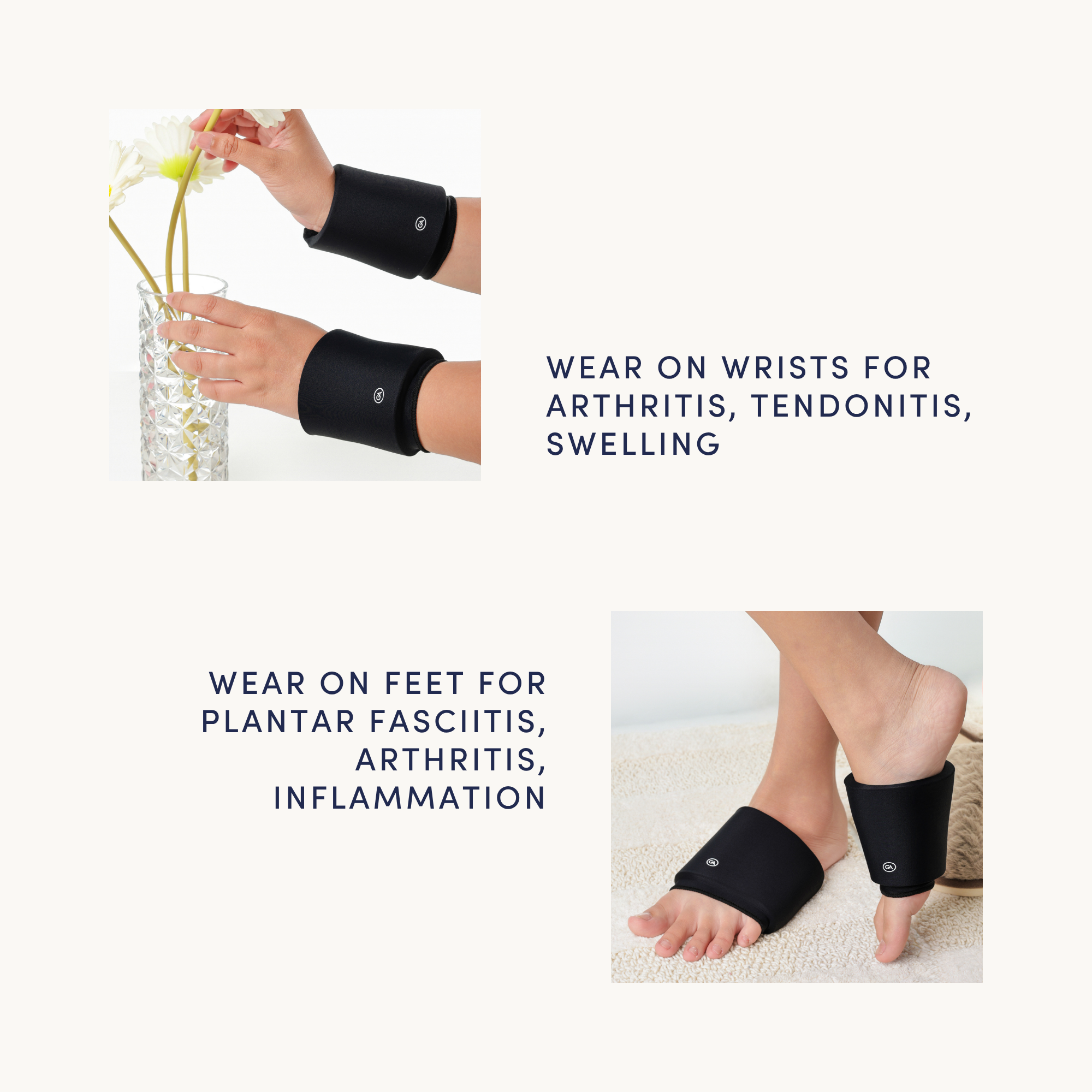 Cooling Compression Sleeves For Wrists/Feet