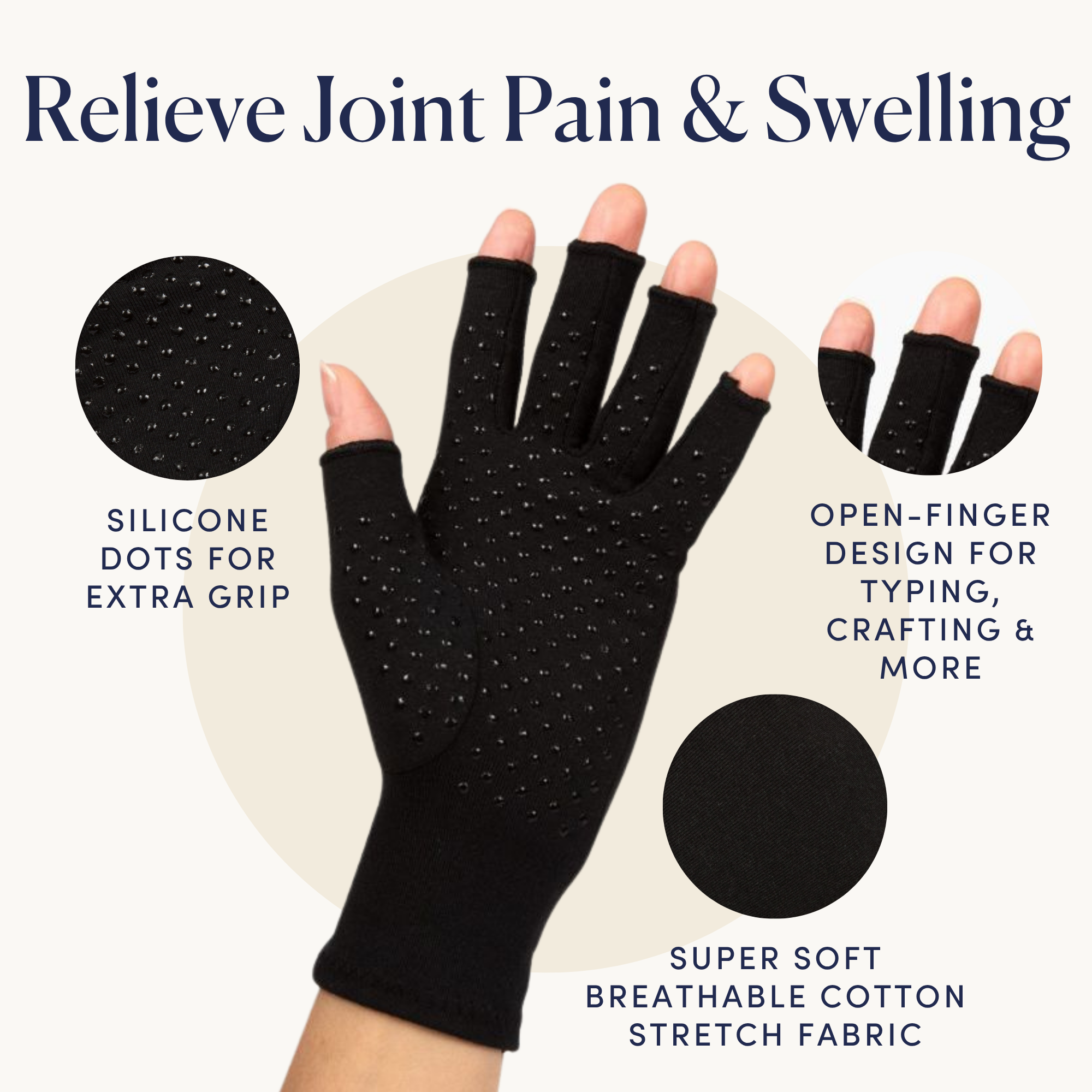 Compression Gloves: Relief From Arthritis - Extra Grip